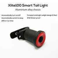 XLITE100 Bicycle Flashlight Bike Rear Light Auto Start/Stop Brake Sensing IPx6 Waterproof LED Charging Cycling Taillight