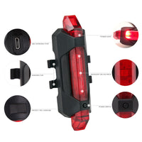 Bicycle USB Rechargeable LED Tail Light